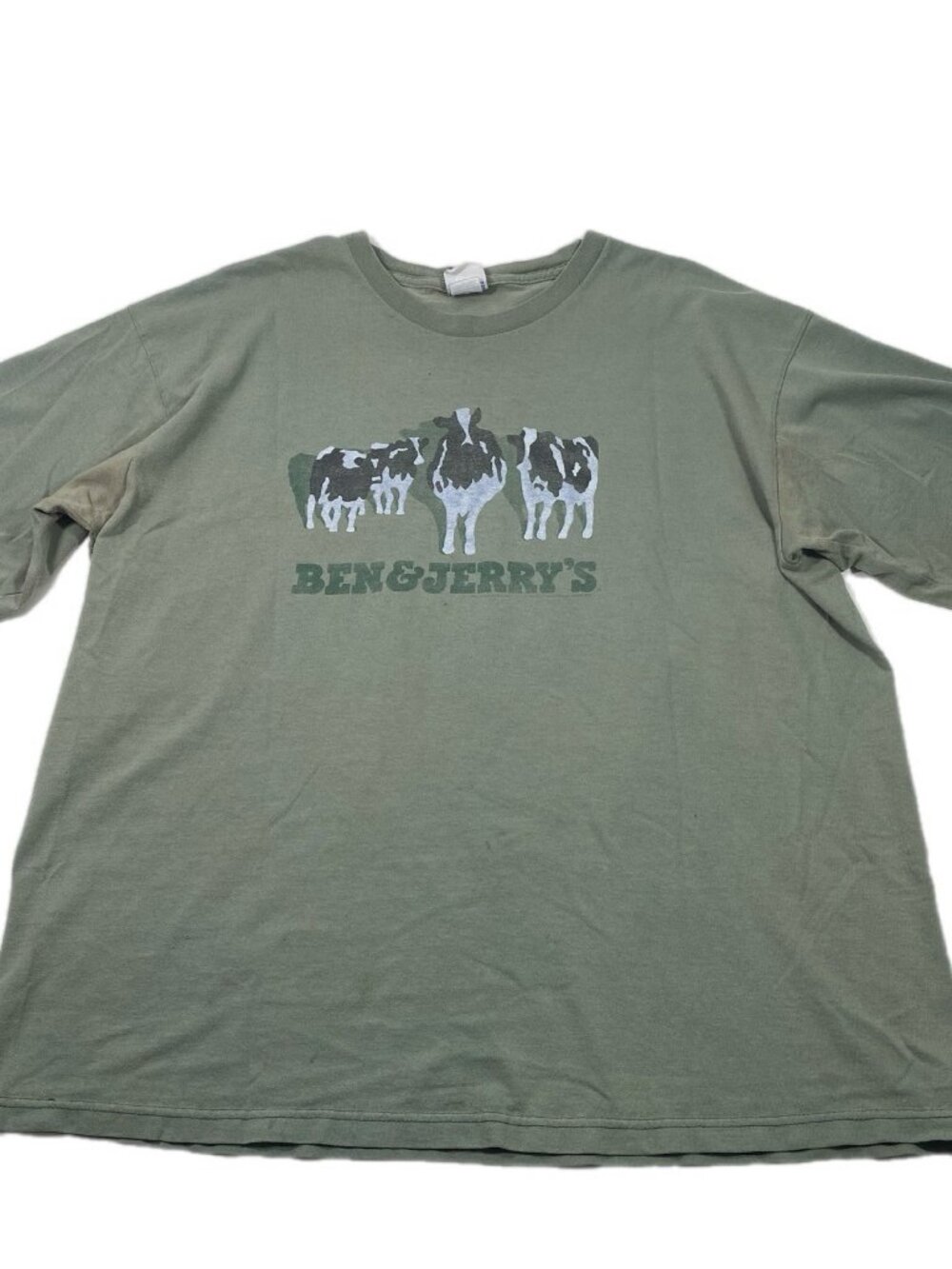Vintage Ben & Jerrys Vermonts Finest Ice Cream T Shirt Large 90s USA Brown
